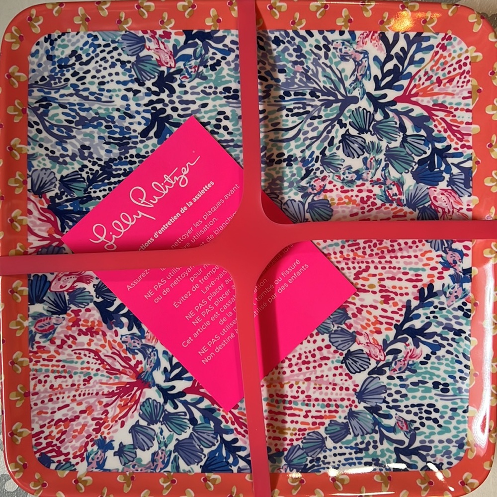 Lilly Pulitzer set of 4 plates